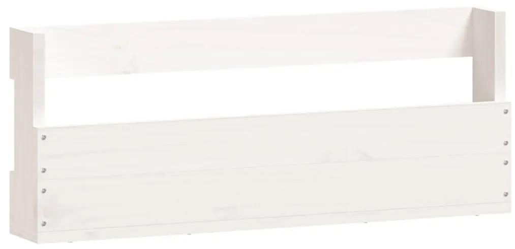 Παπουτσοθήκη Επιτοίχια 2 τεμ. Λευκή 59 x 9 x 23 εκ. Μασίφ Πεύκο - Λευκό