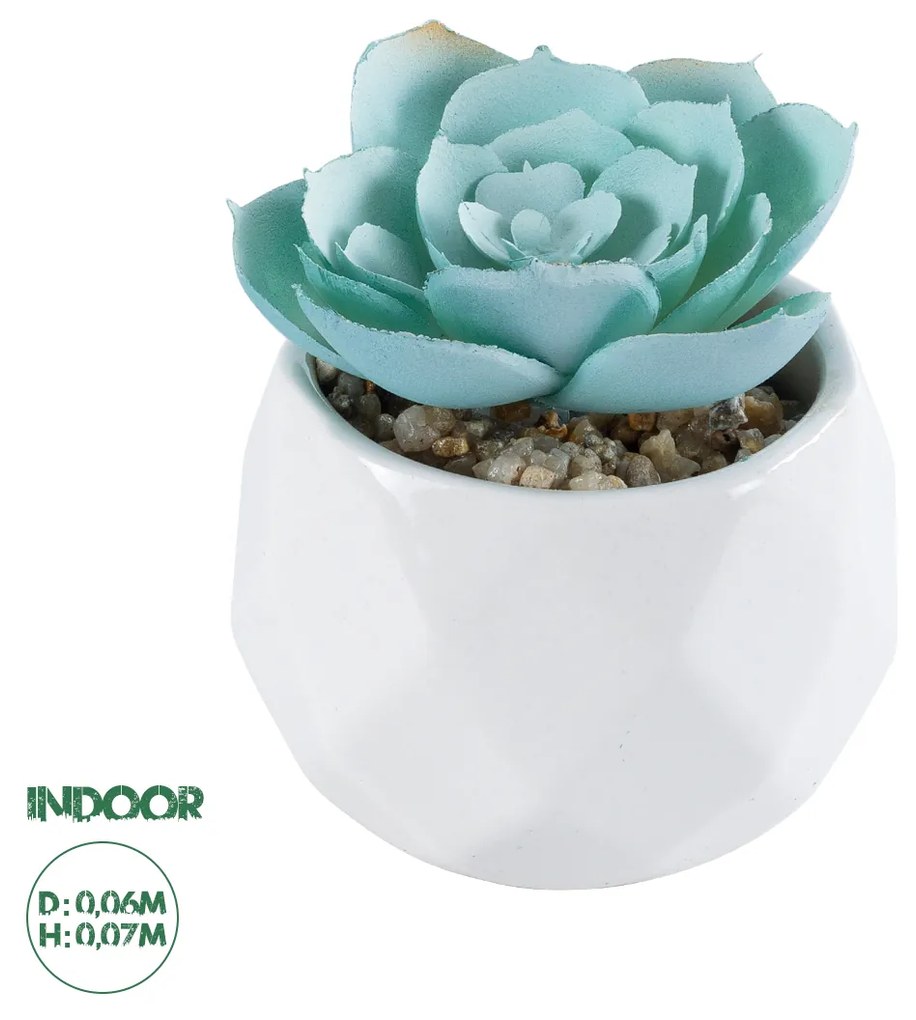 GloboStar® Artificial Garden SUCCULENT ECHEVERIA 20996 Διακοσμητικό Φυτό Παχύφυτο Εχεβέρια Υ7cm