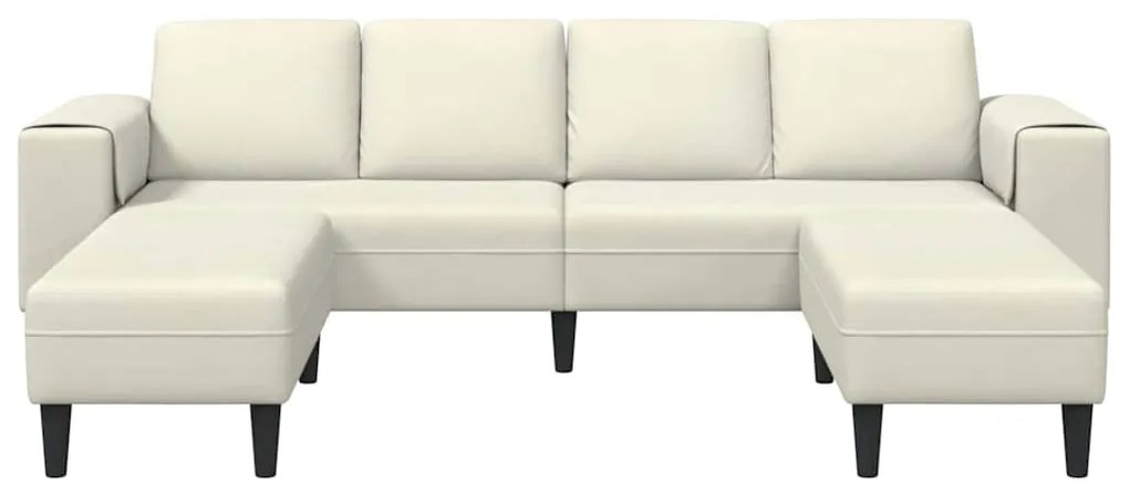 vidaXL Σετ Καναπέ 3 pcs Κρεμ Βελούδο