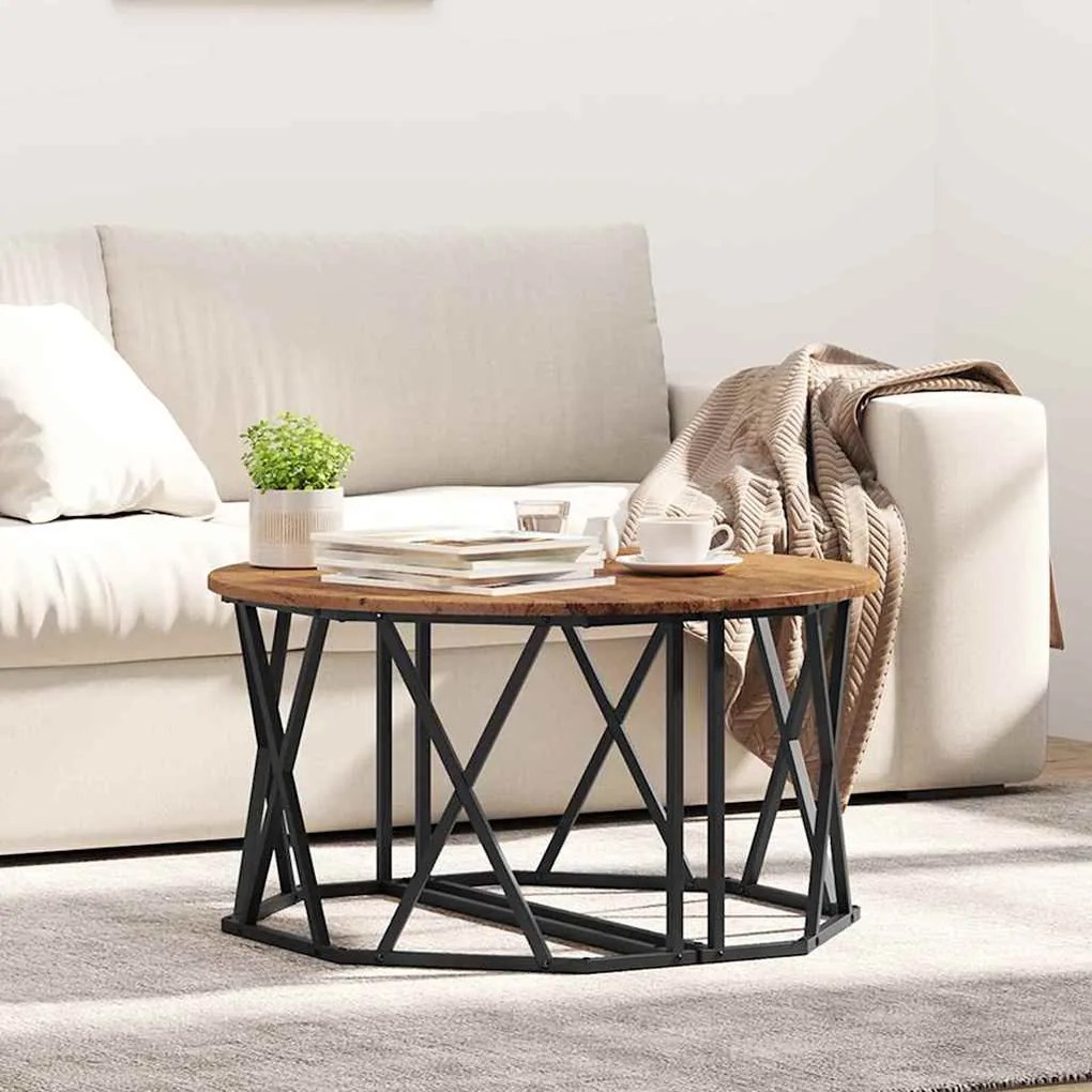 vidaXL Τραπεζάκι σαλονιού Παλαιό ξύλο 80 x 80 x 42 cm