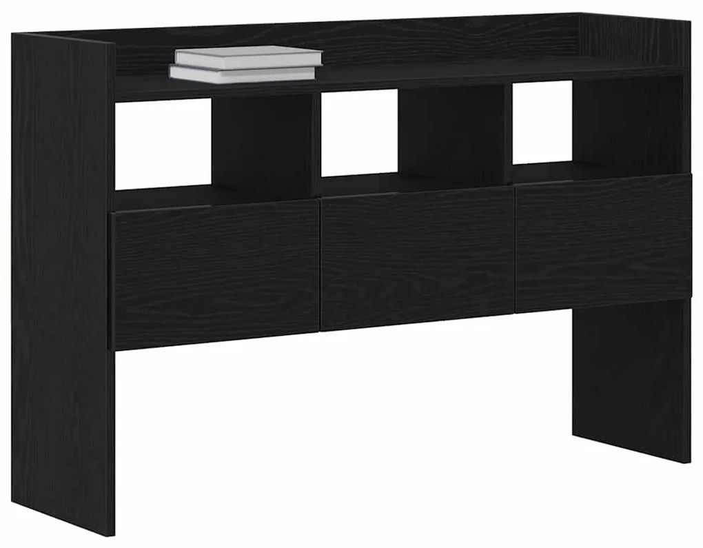 vidaXL Πλαϊνό γραφείο Μαύρο 105 x 30 x 70 εκ Επεξεργασμένο ξύλο