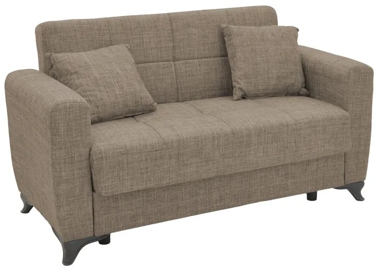 Καναπές-κρεβάτι με αποθηκευτικό χώρο διθέσιος Modesto ανοιχτό καφέ ύφασμα 155x85x80εκ Υλικό: FABRIC - PLASTIC LEGS - METAL FRAME 328-000031
