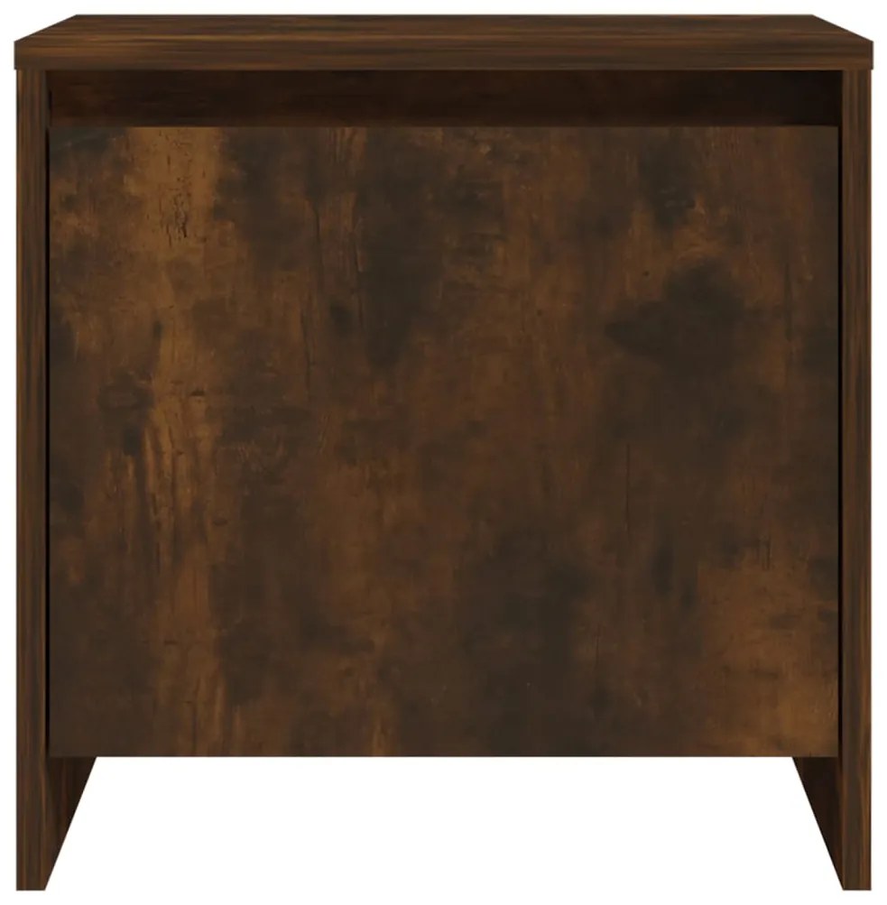 vidaXL Κομοδίνο Καπνιστή Δρυς 45x34x44,5 εκ. από Επεξεργασμένο Ξύλο