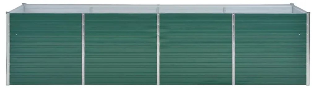 vidaXL Ζαρντινιέρα Υπερυψωμένη Πράσινη 320x80x77 εκ. Γαλβαν. Χάλυβας