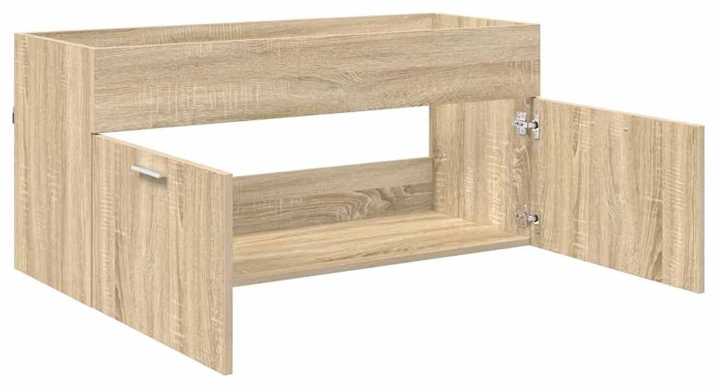 vidaXL Ντουλάπι νιπτήρα Επιτοίχιο Δρύς Sonoma 38,5 x 100 x 46 εκ.