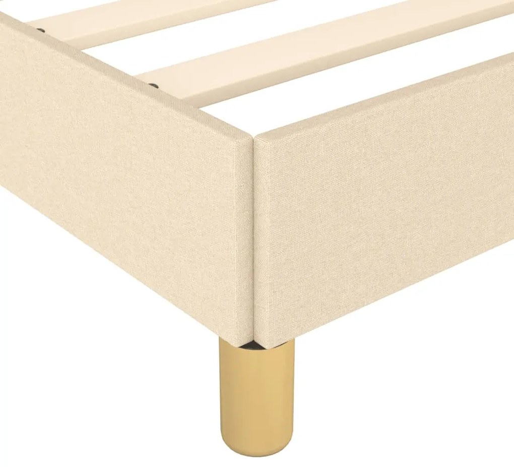 vidaXL Πλαίσιο κρεβατιού χωρίς στρώμα Κρέμα 80x200 cm Ύφασμα