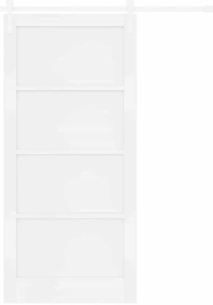 vidaXL Συρόμενη Πόρτα Χειροκίνητος Λευκό 93 x 202 cm