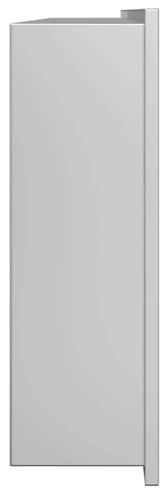 vidaXL Νίτσα Μπάνιου Ασημί 90 x 30 x 9.5 εκ. Ανοξείδωτο ατσάλι
