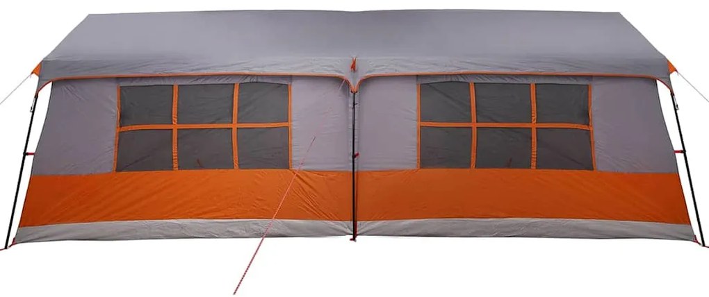 vidaXL Οικογενειακή Σκηνή Γκρι και Πορτοκαλί 622 x 295 x 238 εκ.