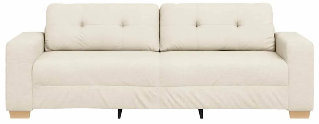 vidaXL Καναπές με μαξιλάρι με μαξιλάρι Μπεζ 220 x 78 x 84 εκ. Λινό