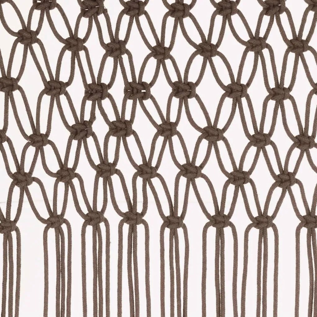vidaXL Κουρτίνα Μακραμέ Taupe 140 x 240 εκ. Βαμβακερή