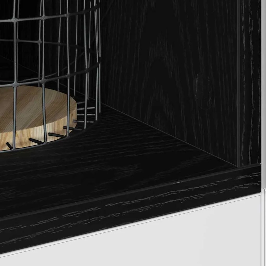 vidaXL Βάση Ντουλάπας Κουζίνας με ράφι Μαύρη δρυς 20 x 44,5 x 81,5 εκ.