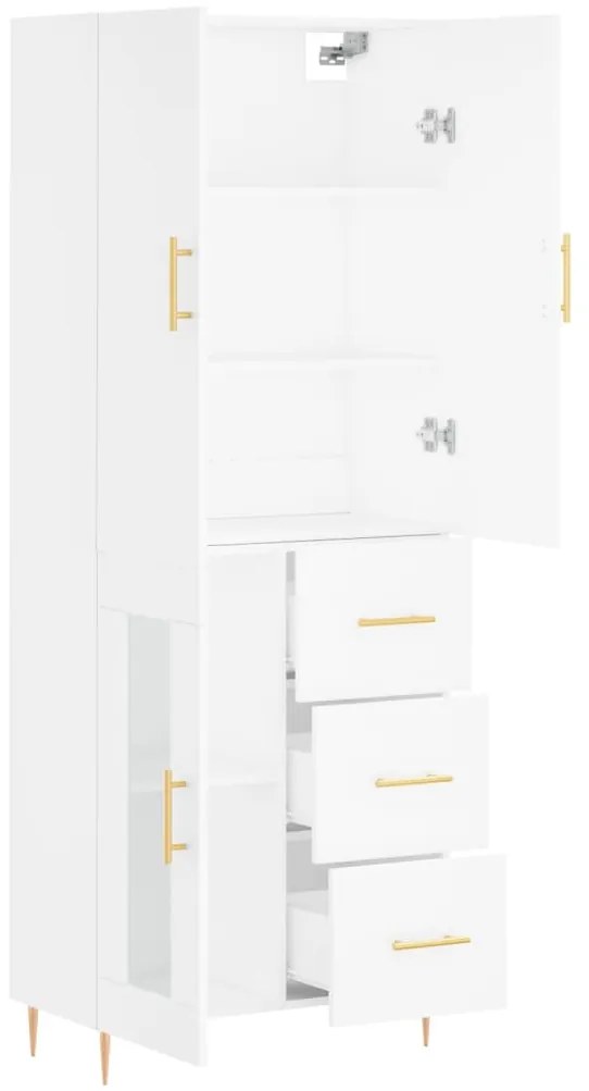 vidaXL Ντουλάπι Λευκό 69,5x34x180 εκ. από Επεξεργασμένο Ξύλο