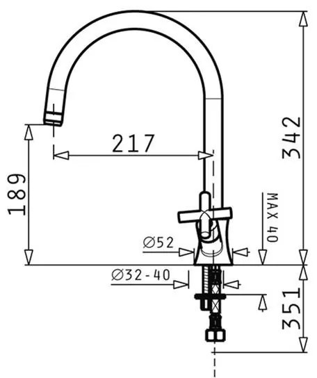 Μπαταρία κουζίνας Alegreto Χρωμέ 5x22x36.7 εκ.