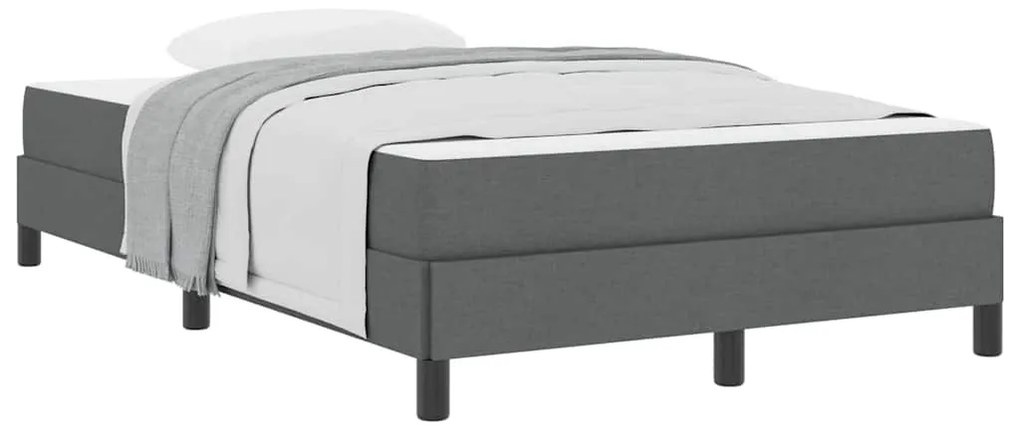 vidaXL Κρεβάτι με ελατήρια Άλλο Σκούρο γκρι 120 x 190 cm ύφασμα