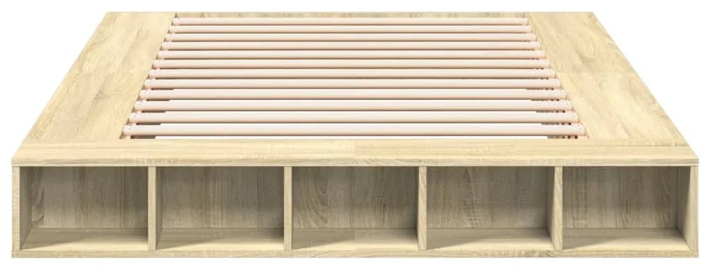 vidaXL Πλαίσιο Κρεβατιού Sonoma Δρυς 140x200 εκ. Επεξεργασμένο Ξύλο