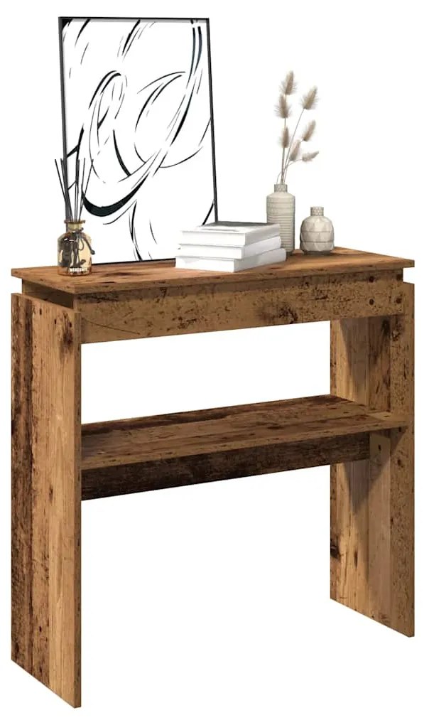 Τραπεζάκι Κονσόλα Παλιό Ξύλο 102x30x80 εκ. από Μοριοσανίδα