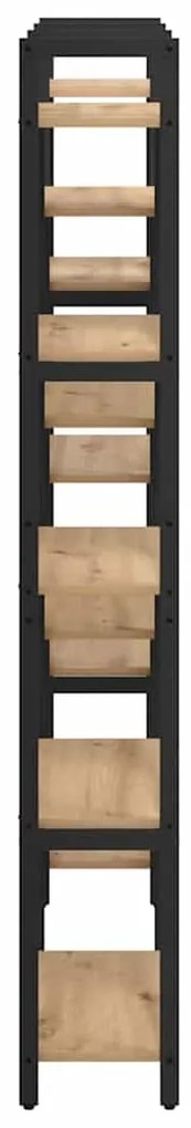 vidaXL Ράφι Βιβλίων artisan δρυς 156 x 25 x 167.5 εκ