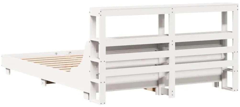 vidaXL Σκελετός Κρεβ. Χωρίς Στρώμα Λευκό 120x200 εκ Μασίφ Πεύκο