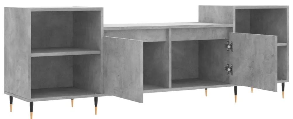 vidaXL Έπιπλο Τηλεόρασης Γκρι Σκυρ. 160x35x55 εκ. Επεξ. Ξύλο