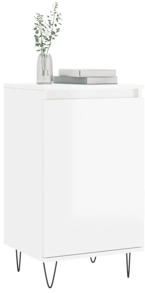 vidaXL Ντουλάπια 2 τεμ. Γυαλιστ. Λευκό 40x35x70 εκ. από Επεξεργ. Ξύλο