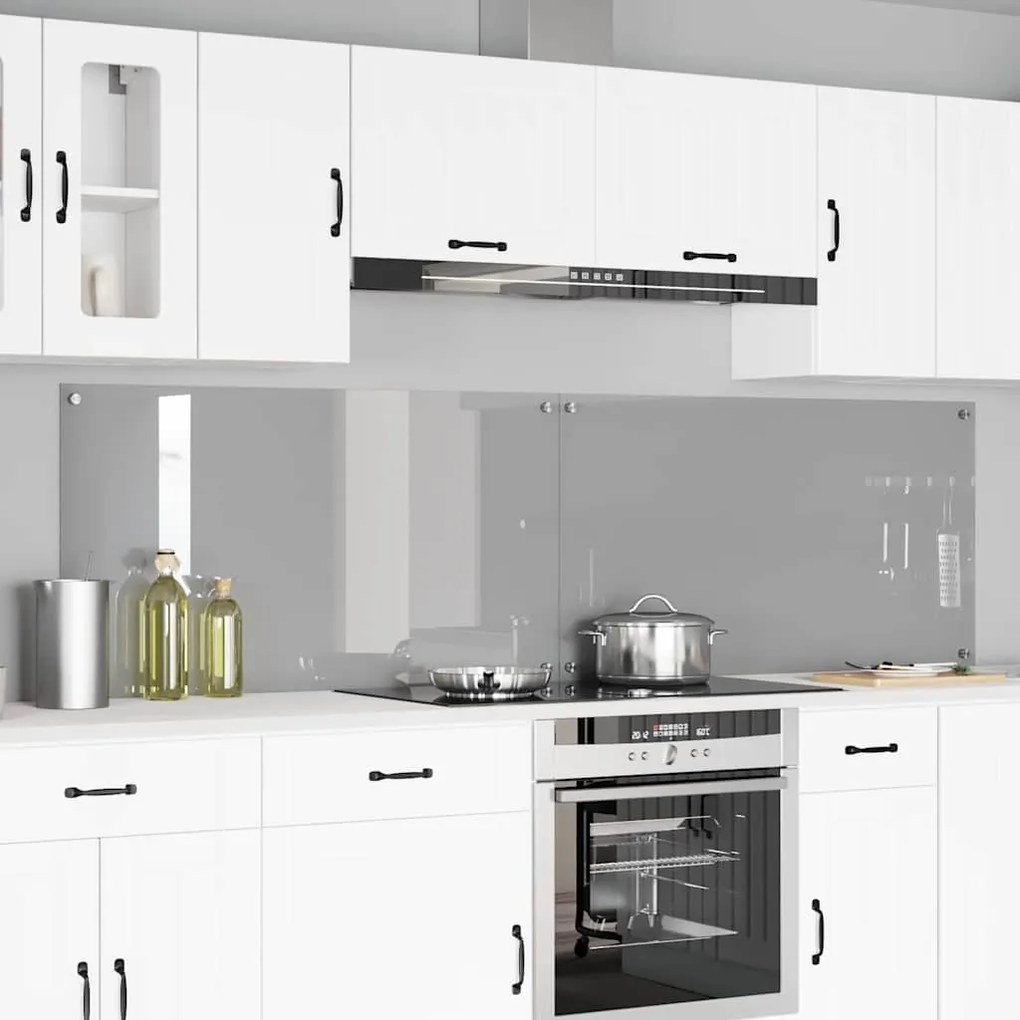 vidaXL Πίσω Πάνελ Κουζίνας 2 pcs Ανοιχτό γκρι 110 x 60 cm