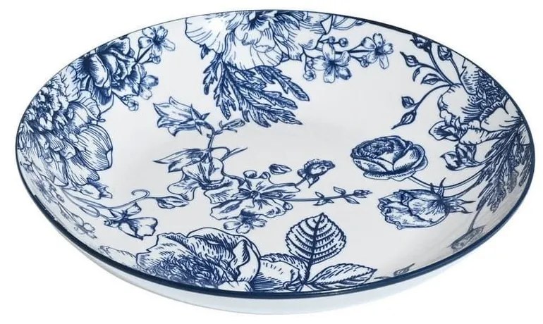 Πιάτο Βαθύ Garden 07-21696 Πορσελάνινο 21cm White-Blue Estia Πορσελάνη