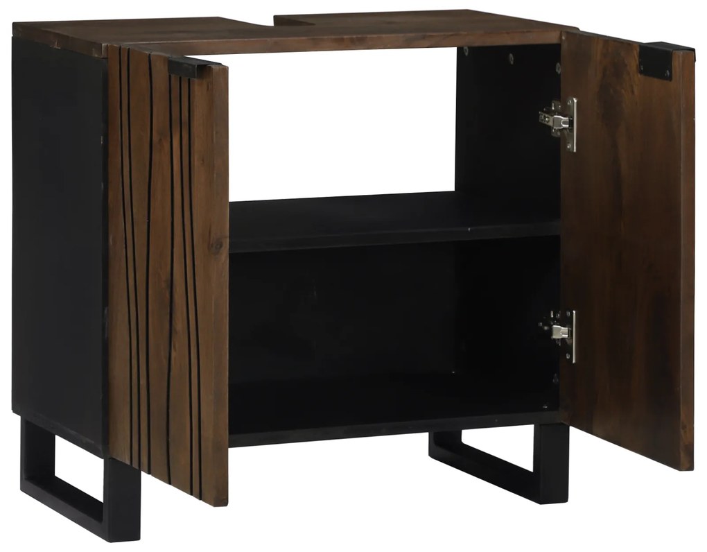 vidaXL Ντουλάπι Νεροχύτη Μπάνιου 62 x 33 x 58 εκ. – Στιβαρή κατασκευή από ξύλο μάνγκο.