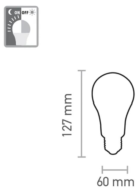 Λαμπτήρας E27 LED A60 9watt 3000Κ Day Night Sensor Θερμό Λευκό (7.27.09.43.1) - 7.27.09.43.1