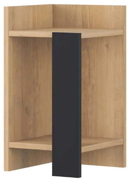 Κομοδίνο Elos Megapap χρώμα saphhire oak - silky black 30x31,7x55εκ.