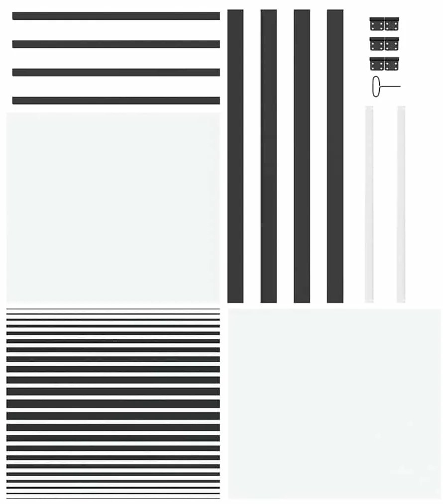 vidaXL Εσωτερική Πόρτα Μαύρο 83 x 201.5 cm