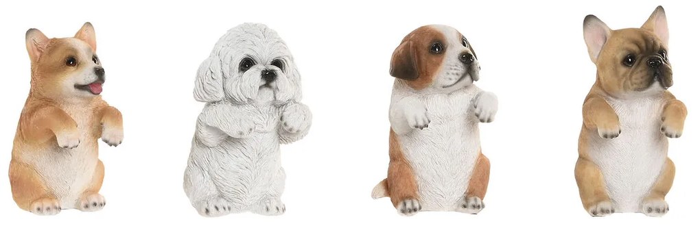 Διακοσμητική Φιγούρα Home ESPRIT Λευκό Καφέ 8 x 8 x 14 cm (4 Μονάδες)