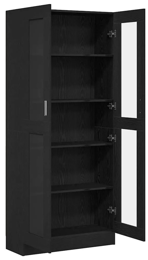 vidaXL Βιβλιοθήκη Μαύρη δρυς 82.5 x 30.5 x 185 cm Επεξεργασμένο ξύλο