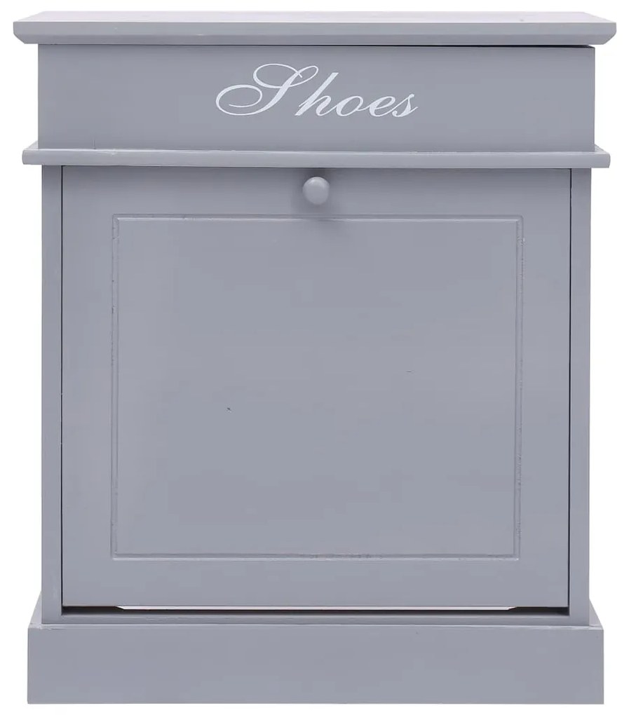 vidaXL Παπουτσοθήκη Γκρι 50 x 28 x 58 εκ. από Ξύλο Παυλώνιας