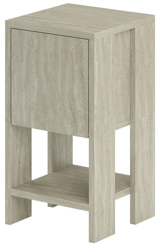 Κομοδίνο Ema 776HMS3440 30x30x55cm Travertine Beige