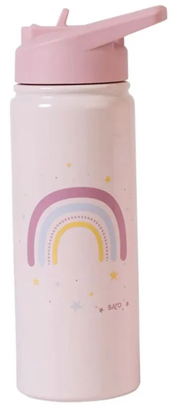 Παγούρι - Θερμός 500ml Με Καλαμάκι Saro Rainbow 74552
