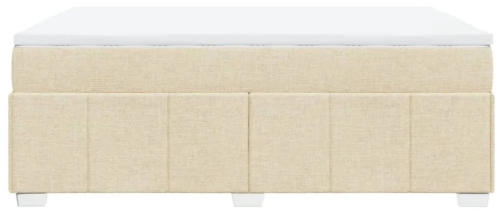 ΚΡΕΒΑΤΙ BOXSPRING ΜΕ ΣΤΡΩΜΑ ΚΡΕΜ 140X190 ΕΚ. ΥΦΑΣΜΑΤΙΝΟ 3285475