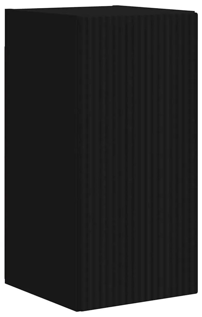 vidaXL Ντουλάπι Τηλεόρασης Τοίχου 2 pcs Μαύρο 30 x 31 x 60 εκ