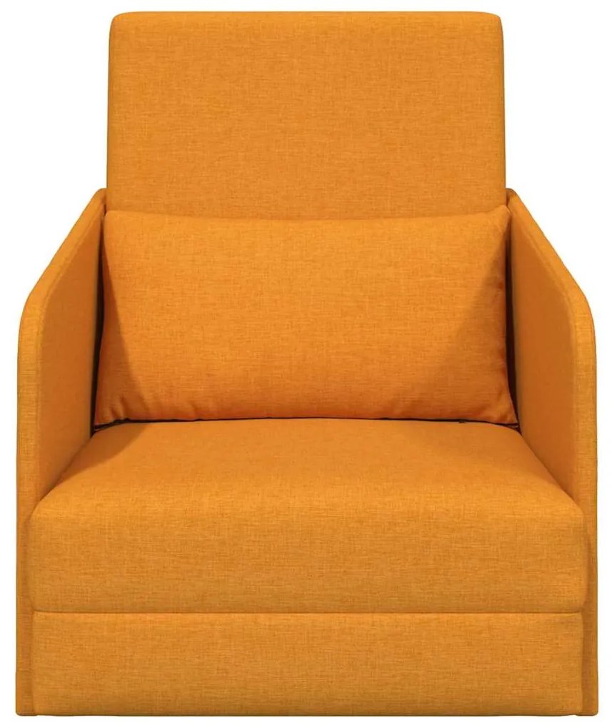 vidaXL Κρεβάτι καναπές Σκούρο κίτρινο 65 x 80 x 83 εκ. ύφασμα