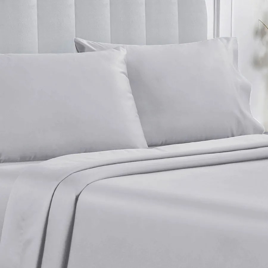 Σεντόνι King Size Με Λάστιχο (180x200+35) Whitegg BA169 Γκρι