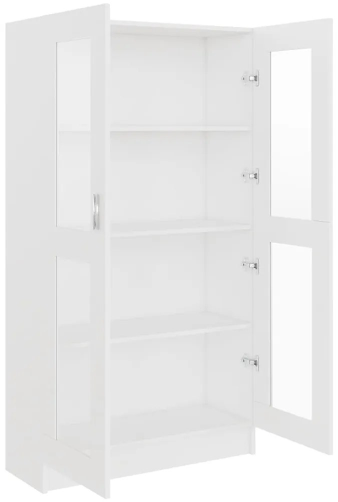 vidaXL Βιτρίνα Λευκή 82,5 x 30,5 x 150 εκ. Επεξ. Ξύλο
