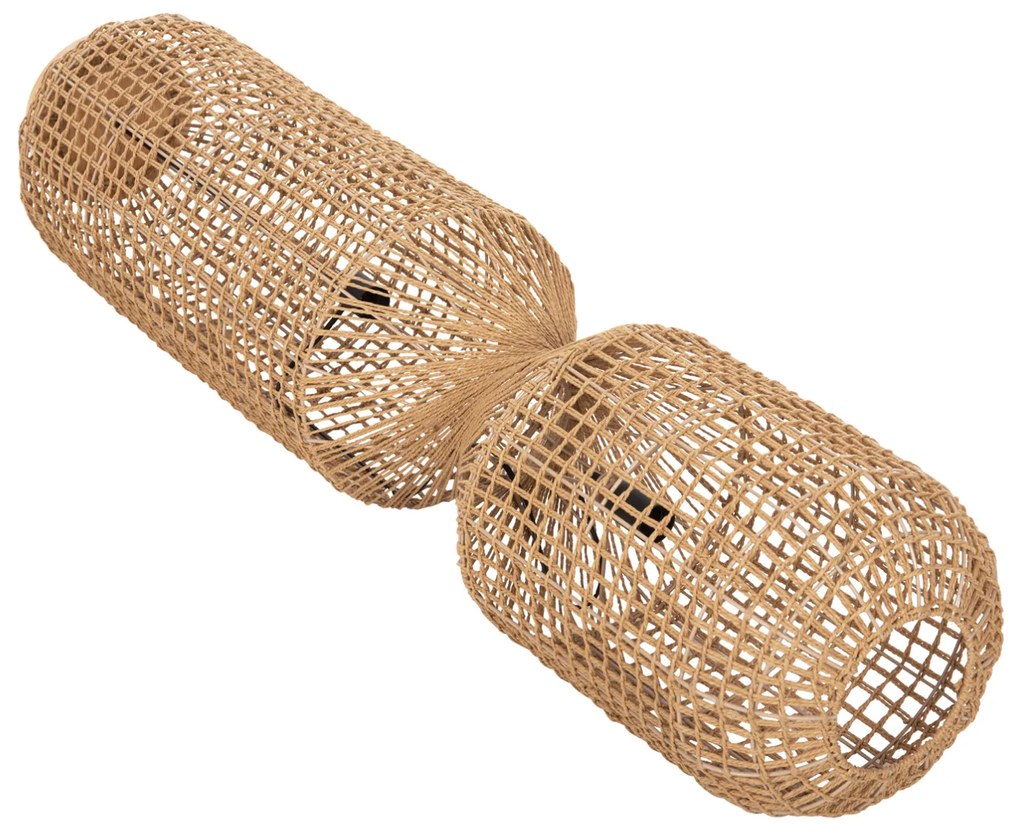 Φωτιστικό Δαπέδου Μέταλλο-Paper Rope Σε Καφέ-2 Λάμπες Φ30x134Υεκ.