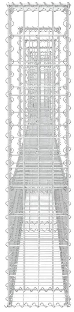 Συρματοκιβώτια Στύλοι σε U Σχήμα 8 τεμ. 860x20x100 εκ Σιδερένια - Ασήμι