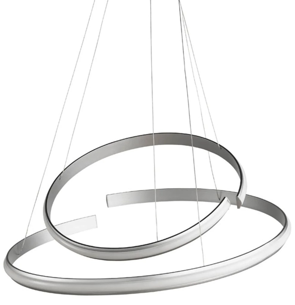 Φωτιστικό Οροφής Sigma/GR SO Silver Ondaluce Metal