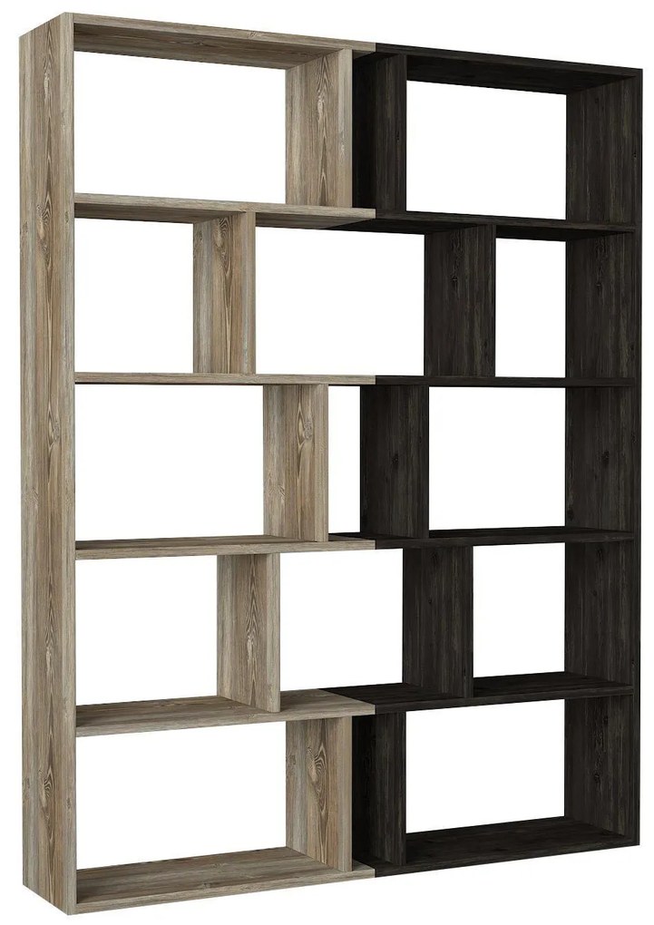 Βιβλιοθήκη Idra Ανοιχτό Καφέ/Σκούρο Καφέ 124x26x159cm - 14410081 - 14410081