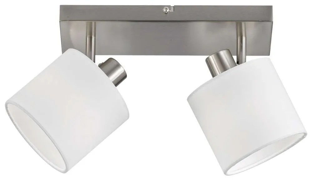 Φωτιστικό Οροφής - Σποτ Tommy R80332001 2xE14 28W 28x19cm Nickel Mat RL Lighting Μέταλλο,Ύφασμα