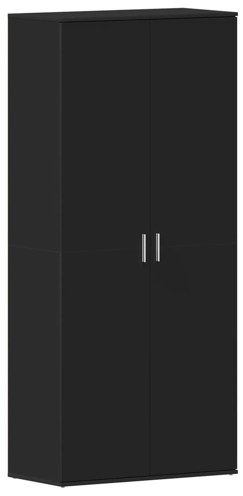 vidaXL Ντουλάπα Παπουτσιών Μαύρη 80x39x180 εκ. Επεξεργασμένο Ξύλο