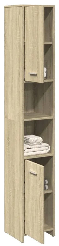 Στήλη Μπάνιου Sonoma Δρυς 30x30x183,5 εκ. Επεξεργασμένο Ξύλο