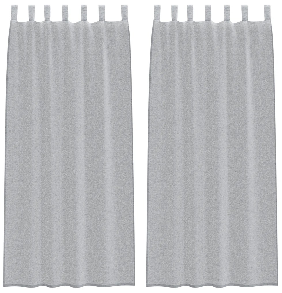 vidaXL Κουρτίνες 2 pcs Σκούρο γκρι 140 x 225 cm Πολυεστέρας