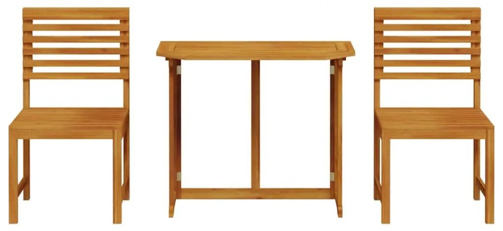 vidaXL Σετ Μπιστρό Κήπου 3 pcs Καφέ Στερεό Ξύλο Ακακίας